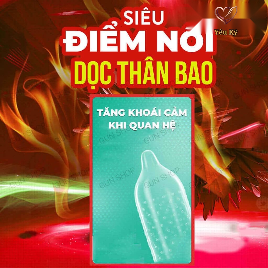 Bao cao su Muaisi Hot - Siêu điểm nổi, nóng ấm - Hộp 10 cái - Ảnh 2