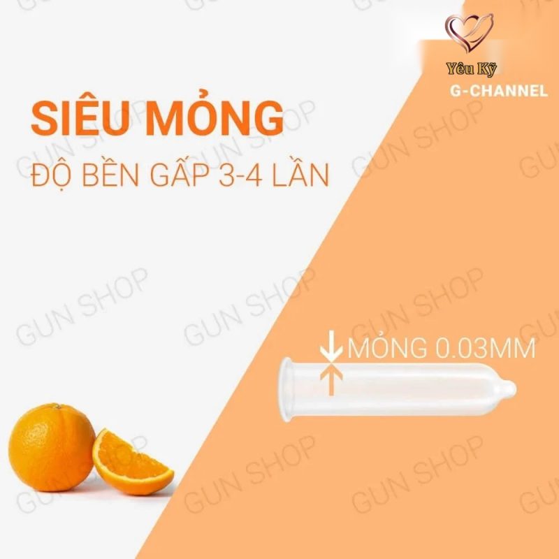 Bao cao su Nakanishi - Siêu mỏng 0.03mm