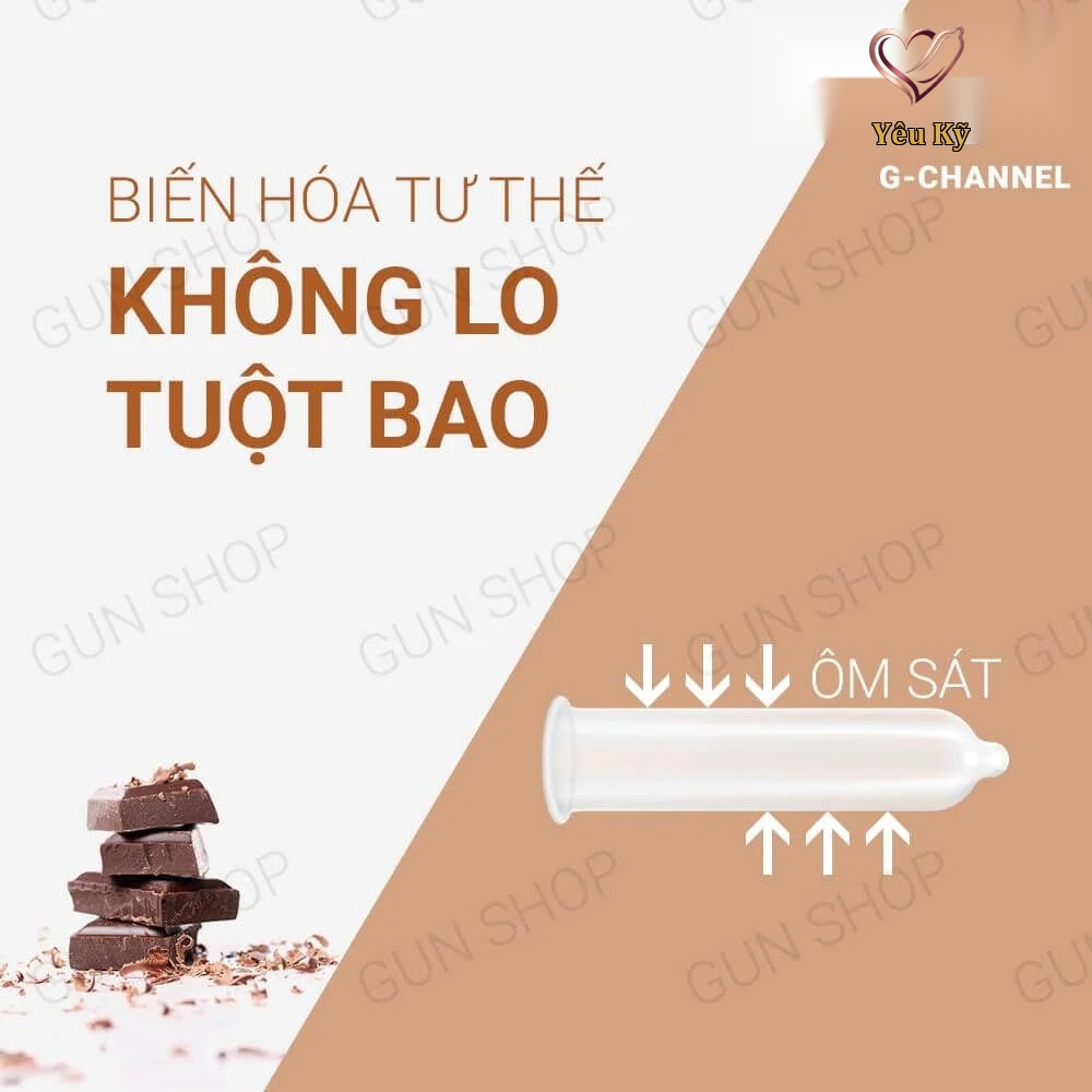 Bao cao su Nakanishi - Siêu mỏng 0.03mm - Hương chocolate - Hộp 4 cái - Ảnh 3