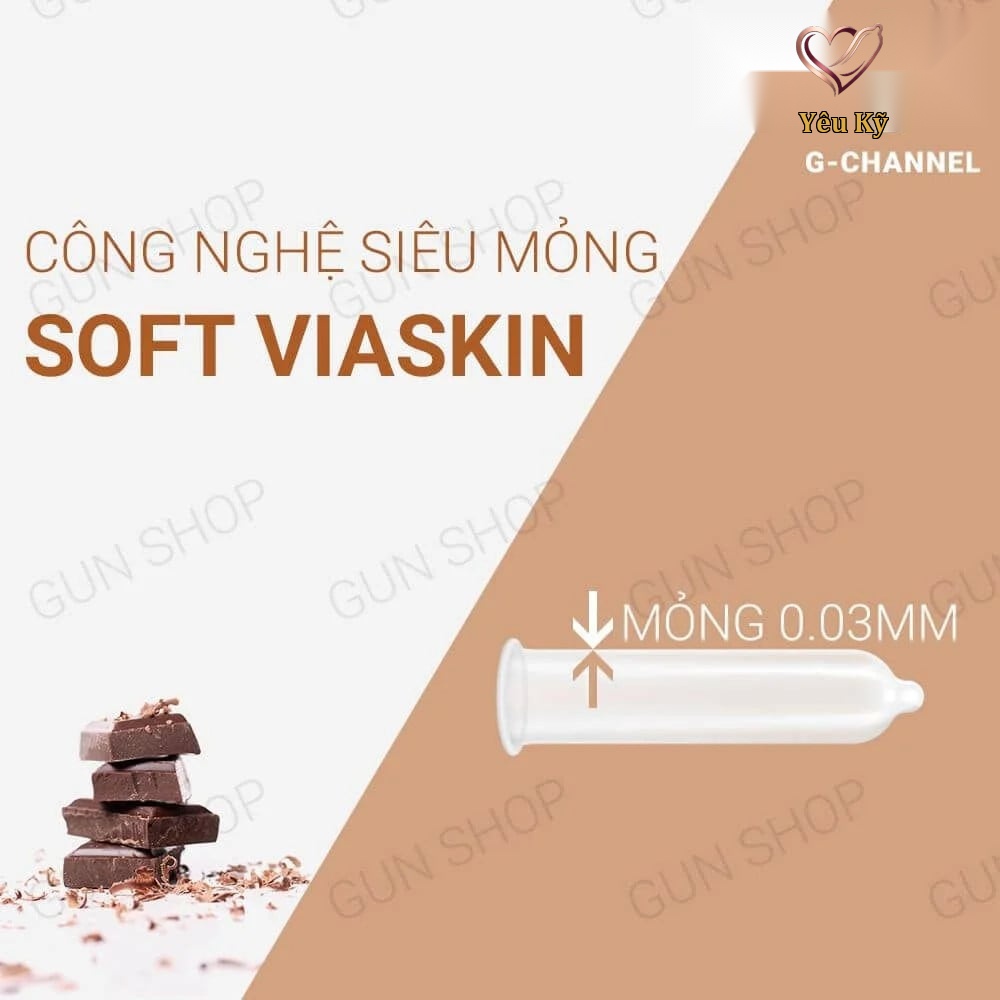 Bao cao su Nakanishi - Siêu mỏng 0.03mm - Hương chocolate - Hộp 4 cái - Ảnh 6