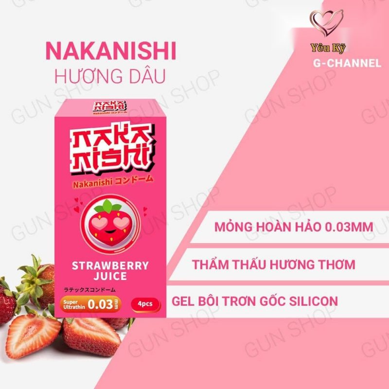 Bao cao su Nakanishi - Siêu mỏng 0.03mm