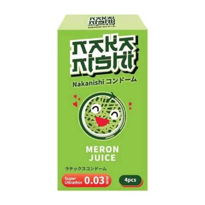 Bao cao su Nakanishi - Siêu mỏng 0.03mm - Hương dưa lưới - Hộp 4 cái