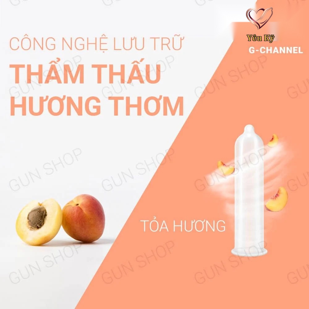 Bao cao su Nakanishi - Siêu mỏng 0.03mm - Hương đào - Hộp 4 cái - Ảnh 3