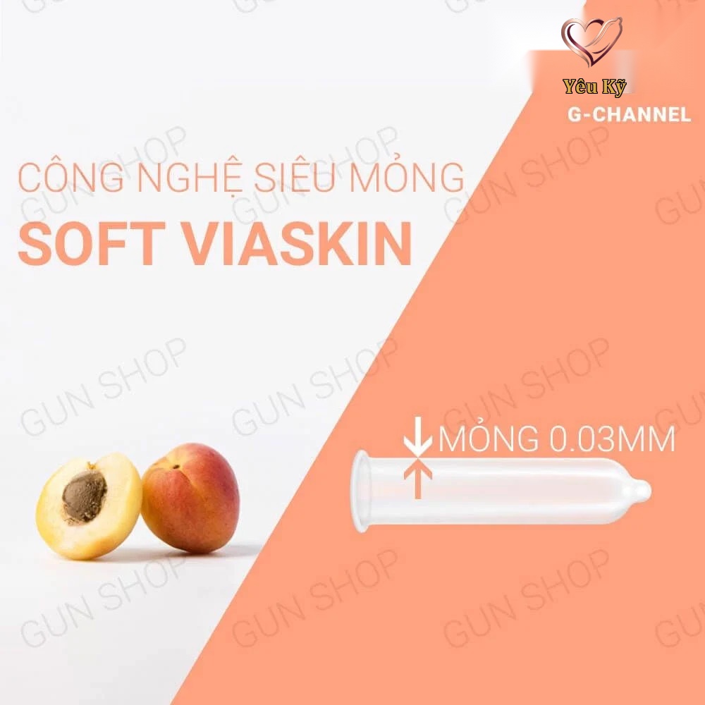 Bao cao su Nakanishi - Siêu mỏng 0.03mm - Hương đào - Hộp 4 cái - Ảnh 5