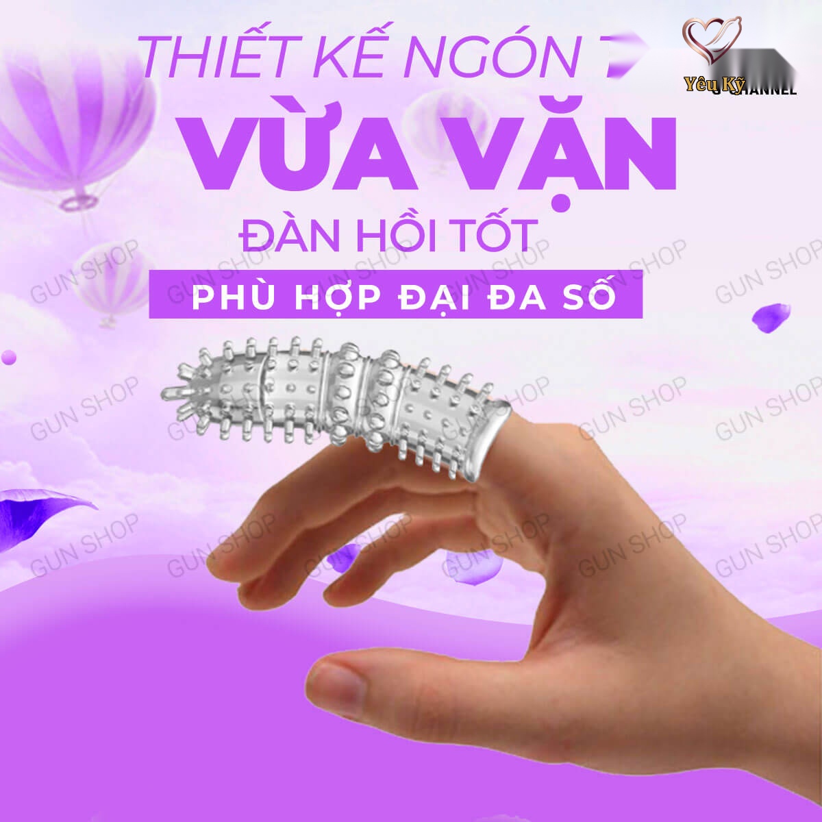 Bao cao su ngón tay Aichao A-spot 4 - Gai nổi lớn - Hộp 1 cái - Ảnh 2