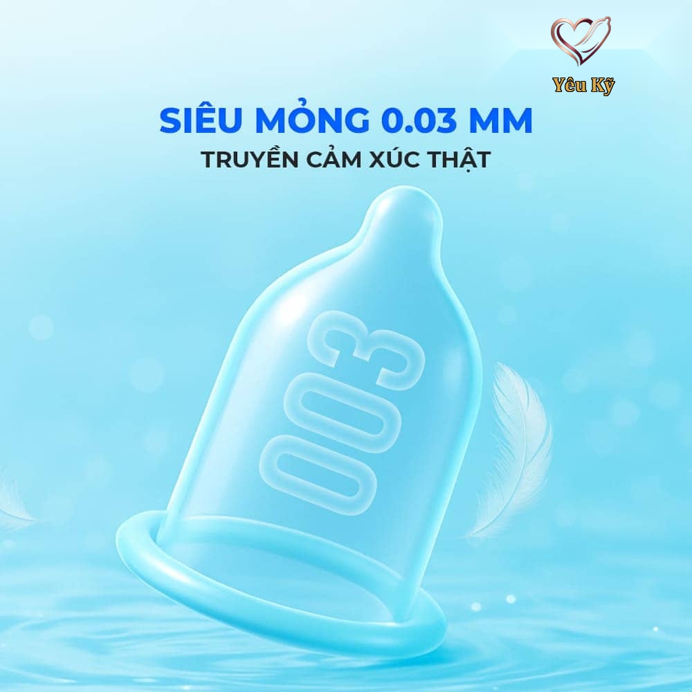 Bao cao su Okamoto 0.03 Platinum - Siêu mỏng, không mùi - Hộp 3 cái - Ảnh 3