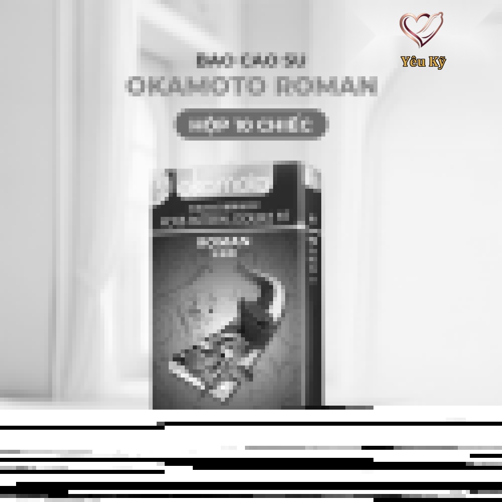 Bao cao su Okamoto Roman - Vân hoa hồng, ôm khít - Hộp 10 cái - Ảnh 2