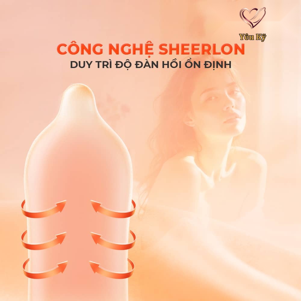 Bao cao su Okamoto Skinless Skin Orange Super Lubricative - Hương cam - Hộp 10 cái - Ảnh 6