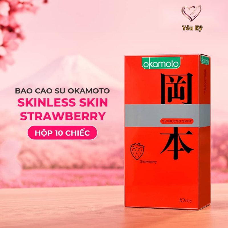 Bao cao su Okamoto Skinless Skin - Mềm mại - Hộp 10 cái