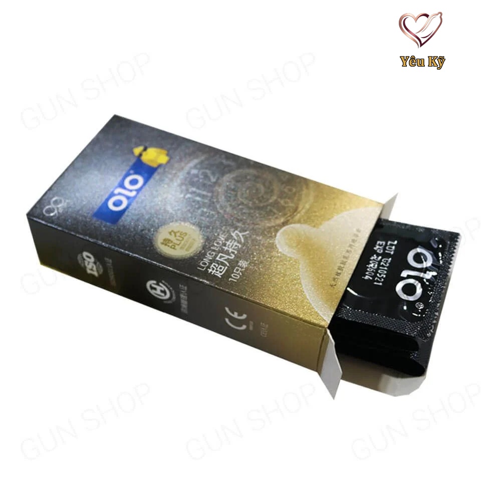 Bao cao su OLO 0.01 Black - Siêu mỏng, kéo dài thời gian - Hộp 10 cái - Ảnh 3