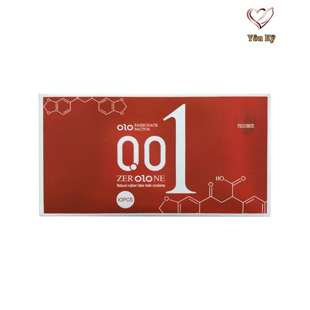 Bao cao su OLO 0.01 Đỏ - Siêu mỏng, nóng ấm - Hộp 10 cái - Ảnh 2