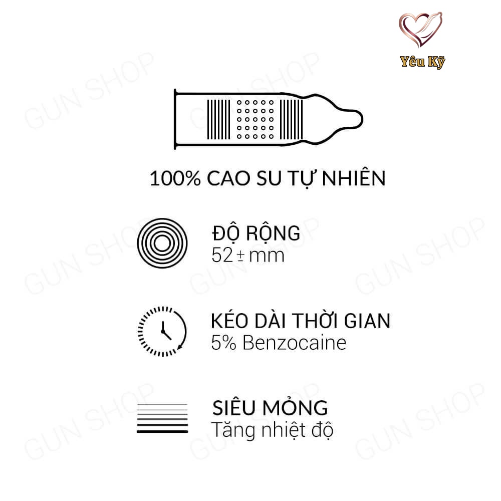 Bao cao su OLO 0.01 gân gai - Siêu mỏng, kéo dài thời gian - Hộp 10 cái - Ảnh 2