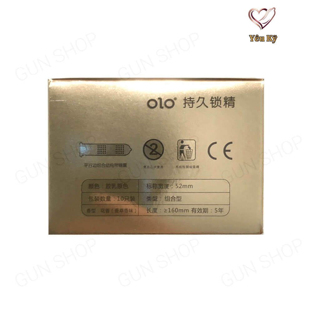 Bao cao su OLO 0.01 gân gai - Siêu mỏng, kéo dài thời gian - Hộp 10 cái - Ảnh 5