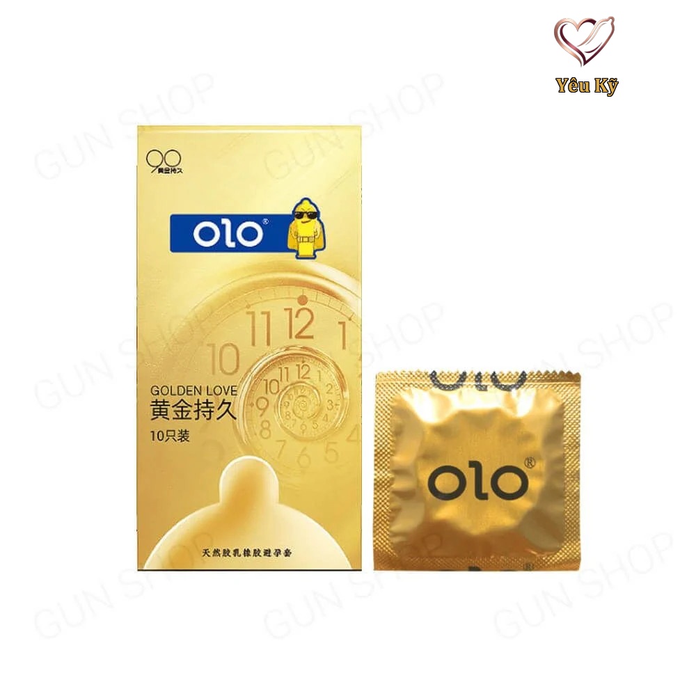 Bao cao su OLO 0.01 Gold - Siêu mỏng, kéo dài thời gian - Hộp 10 cái - Ảnh 3