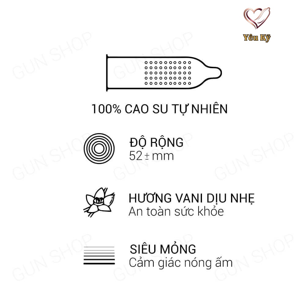 Bao cao su OLO 0.01 Large Bump Stimulation - Siêu mỏng, nóng ấm, hương vani - Hộp 10 cái - Ảnh 2