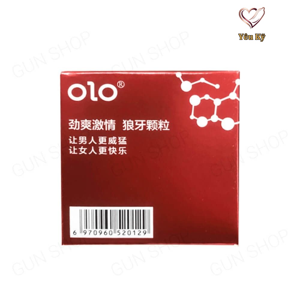 Bao cao su OLO 0.01 Large Bump Stimulation - Siêu mỏng, nóng ấm, hương vani - Hộp 10 cái - Ảnh 3