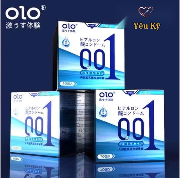 Bao cao su OLO 0.01 Zero Blue - Siêu mỏng, nhiều gel - Hộp 10 cái - Ảnh 2