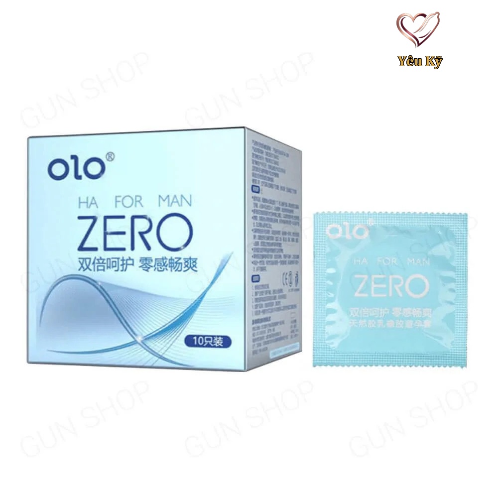 Bao cao su OLO 0.01 Zero Ha For Man - Siêu mỏng, nhiều gel bôi trơn - Hộp 10 cái - Ảnh 3