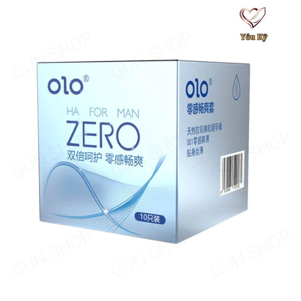 Bao cao su OLO 0.01 Zero Ha For Man - Siêu mỏng, nhiều gel bôi trơn - Hộp 10 cái - Ảnh 4