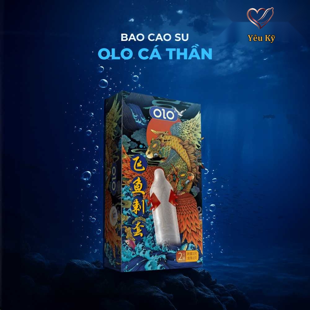 Bao cao su OLO Cá thần - Gai cạnh - Hộp 1 cái + 1 bi silicon - Ảnh 2