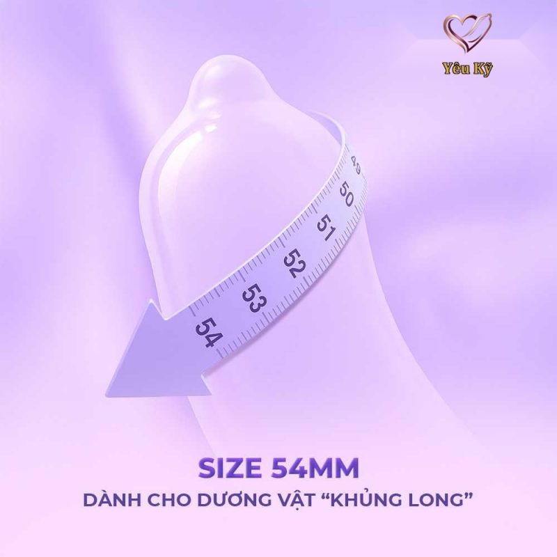 Bao cao su Powergra Maxfit - Size 54mm, siêu mỏng, kéo dài, hương dâu