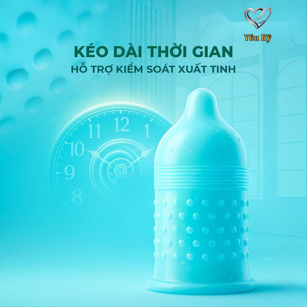 Bao cao su Powergra Promax - Gân sọc và điểm nổi, kéo dài, hương trái cây - Hộp 3 cái - Ảnh 5