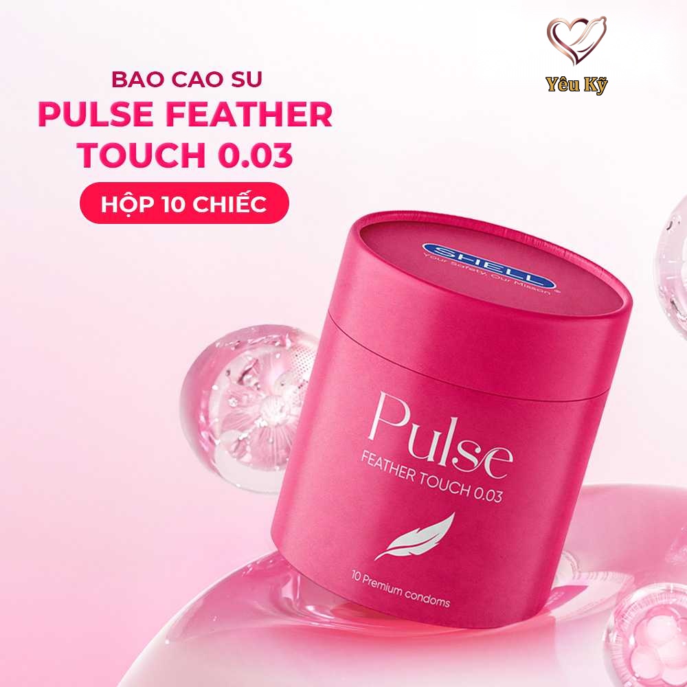 Bao cao su Shell Pulse Feather Touch 0.03 - Hương nước hoa cao cấp, siêu mỏng - Hộp 10 cái - Ảnh 3