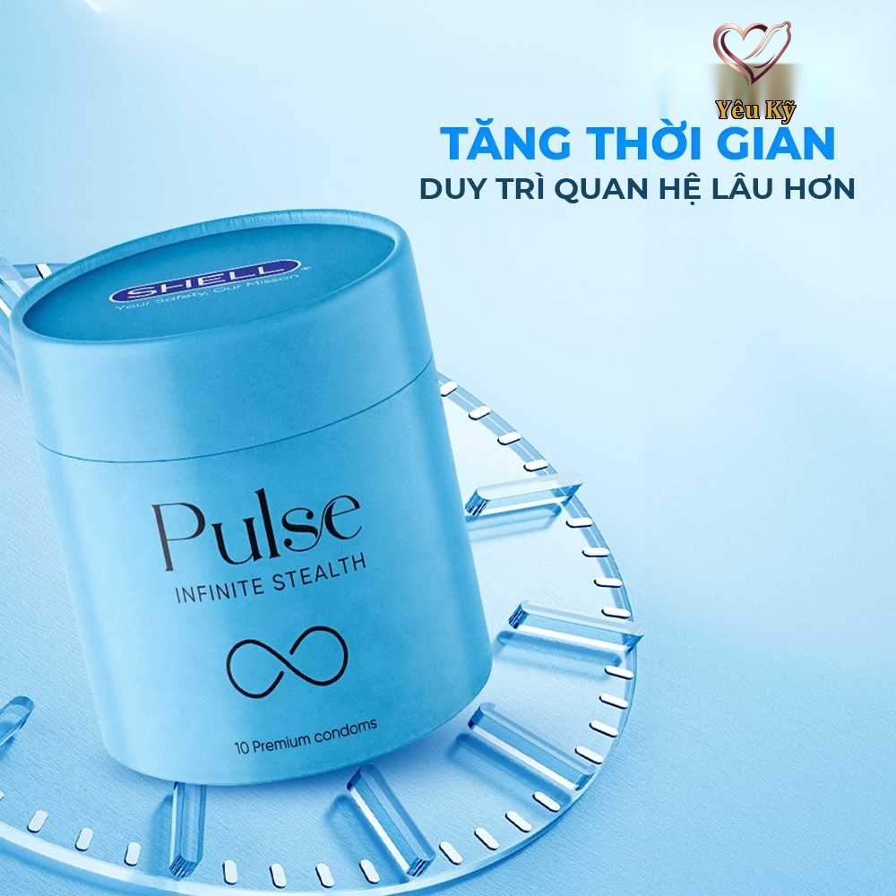 Bao cao su Shell Pulse Infinite Stealth - Hương nước hoa cao cấp, siêu mỏng, kéo dài - Hộp 10 cái - Ảnh 6
