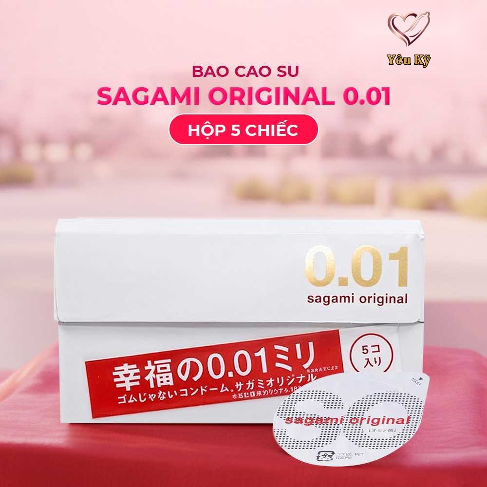 Bao cao su Sagami Original 0.01 - Siêu siêu mỏng 0.01mm - Hộp 5 cái - Ảnh 2