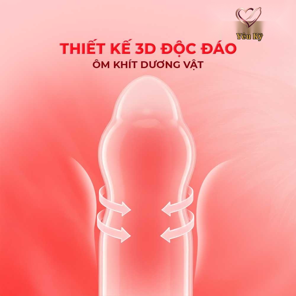Bao cao su Sagami Six Fit V Miracle Fit - Thiết kế 3D ôm sát, siêu mỏng - Hộp 10 cái - Ảnh 4