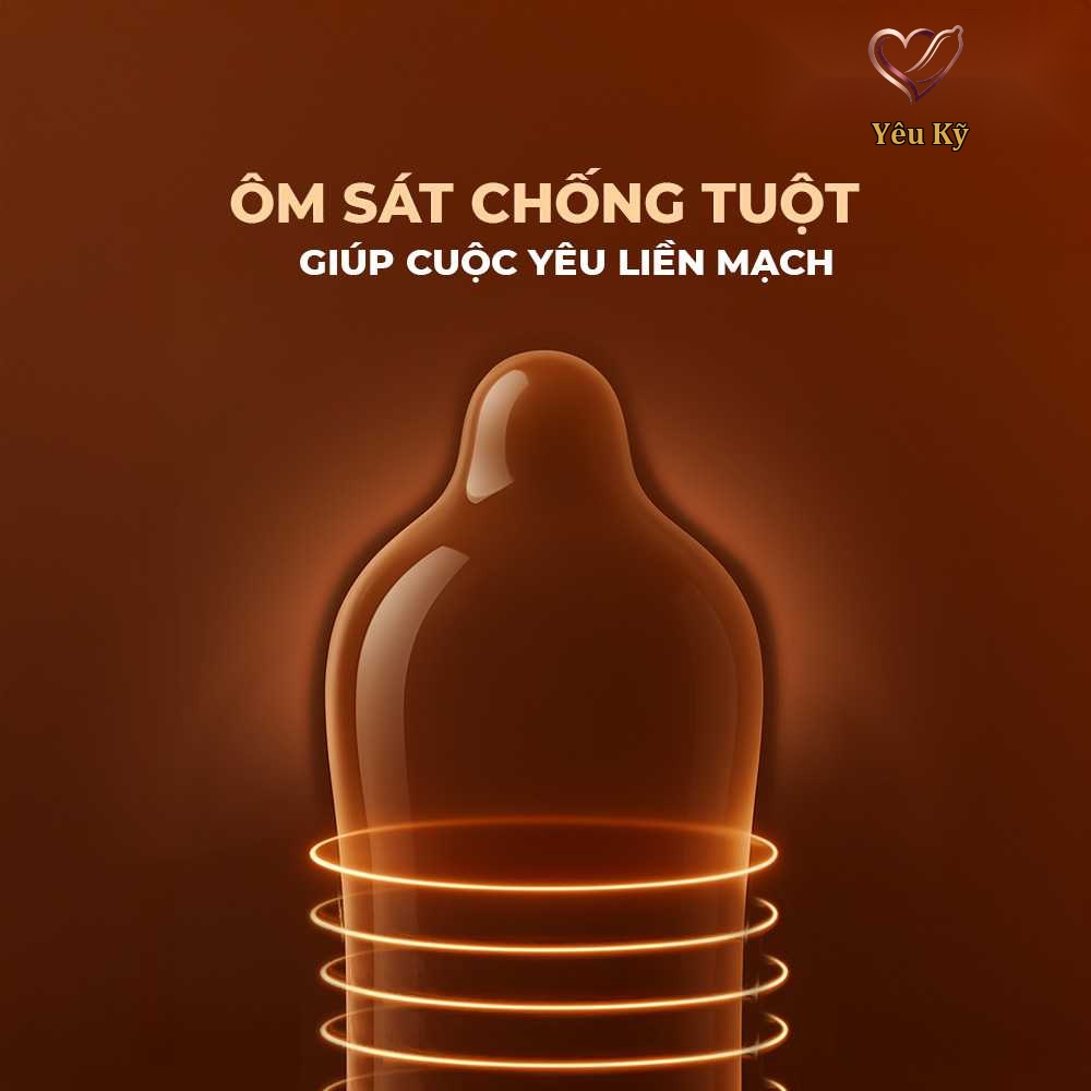 Bao cao su Shell Choco Prolong - Siêu mỏng, kéo dài thời gian, hương chocolate - Hộp 3 cái - Ảnh 6