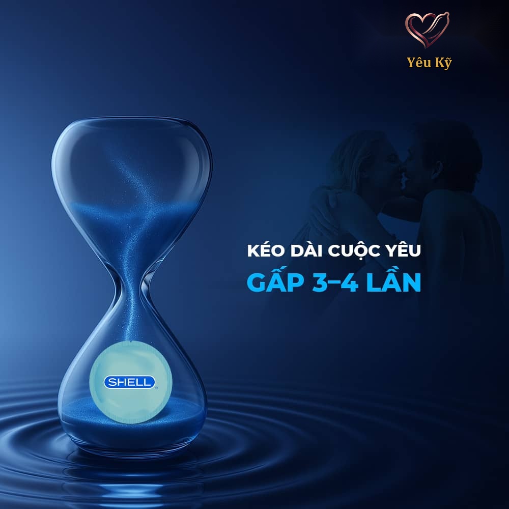 Bao cao su Shell Cool Prolong - Siêu mỏng, kéo dài thời gian, bạc hà mát lạnh - Hộp 10 cái - Ảnh 4
