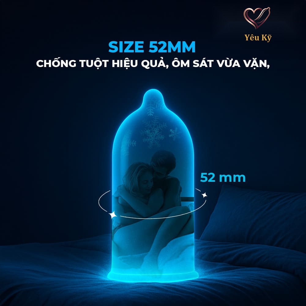 Bao cao su Shell Cool Prolong - Siêu mỏng, kéo dài thời gian, bạc hà mát lạnh - Hộp 3 cái - Ảnh 3