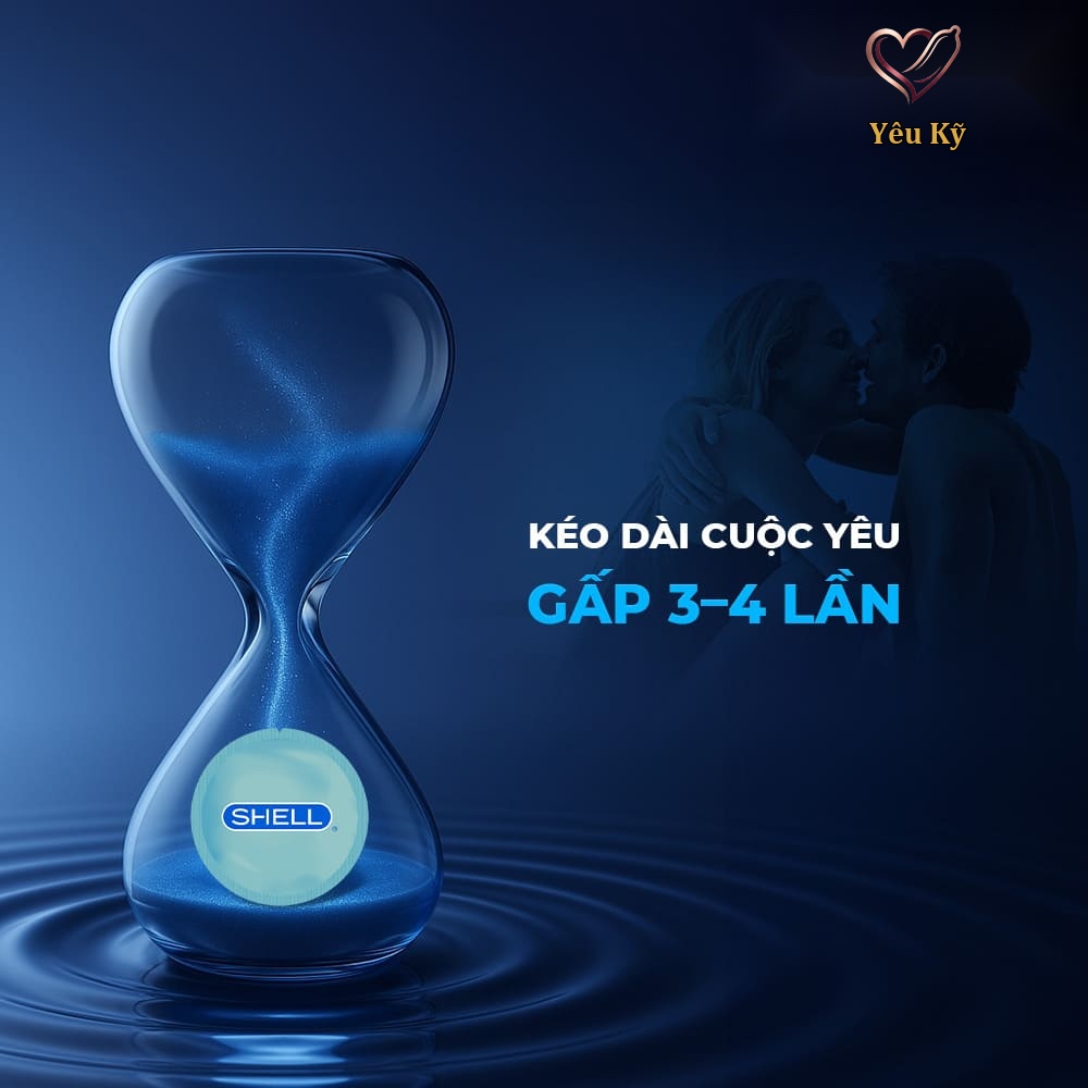 Bao cao su Shell Cool Prolong - Siêu mỏng, kéo dài thời gian, bạc hà mát lạnh - Hộp 3 cái - Ảnh 4