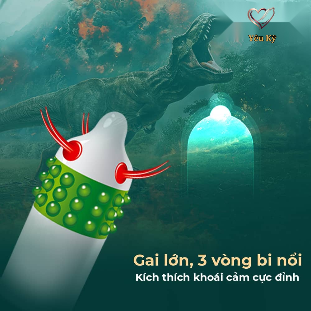 Bao cao su Shell Dino Dora - Hộp 1 bao gai, 3 vòng bi + 1 bao Shell Performax (Hộp 2 cái) - Ảnh 3