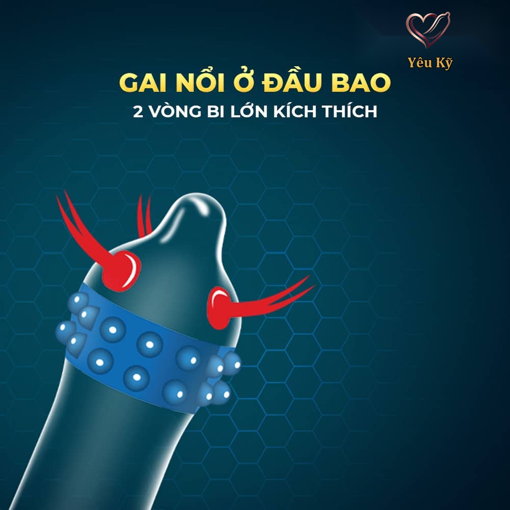 Bao cao su Shell Dino Trice - Hộp 1 bao gai, 2 vòng bi + 1 bao Shell Performax (Hộp 2 cái) - Ảnh 3