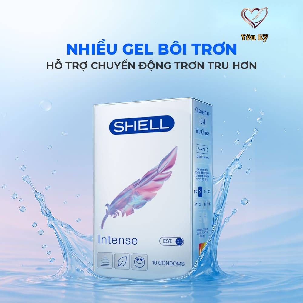 Bao cao su Shell Intense - Siêu mỏng 0.04mm - Hộp 10 cái - Ảnh 6