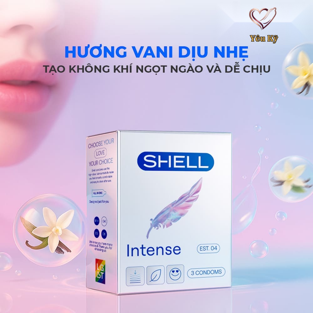 Bao cao su Shell Intense - Siêu mỏng 0.04mm - Hộp 3 cái - Ảnh 8