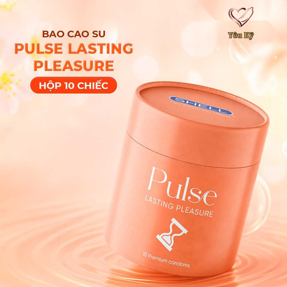Bao cao su Shell Pulse Lasting Pleasure - Hương nước hoa cao cấp, kéo dài, gân nổi - Hộp 10 cái - Ảnh 3