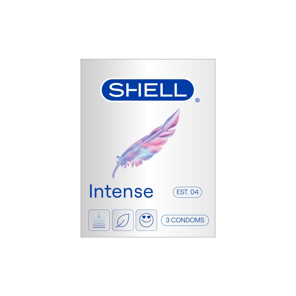 Bao cao su Shell Intense - Siêu mỏng 0.04mm - Hộp 3 cái