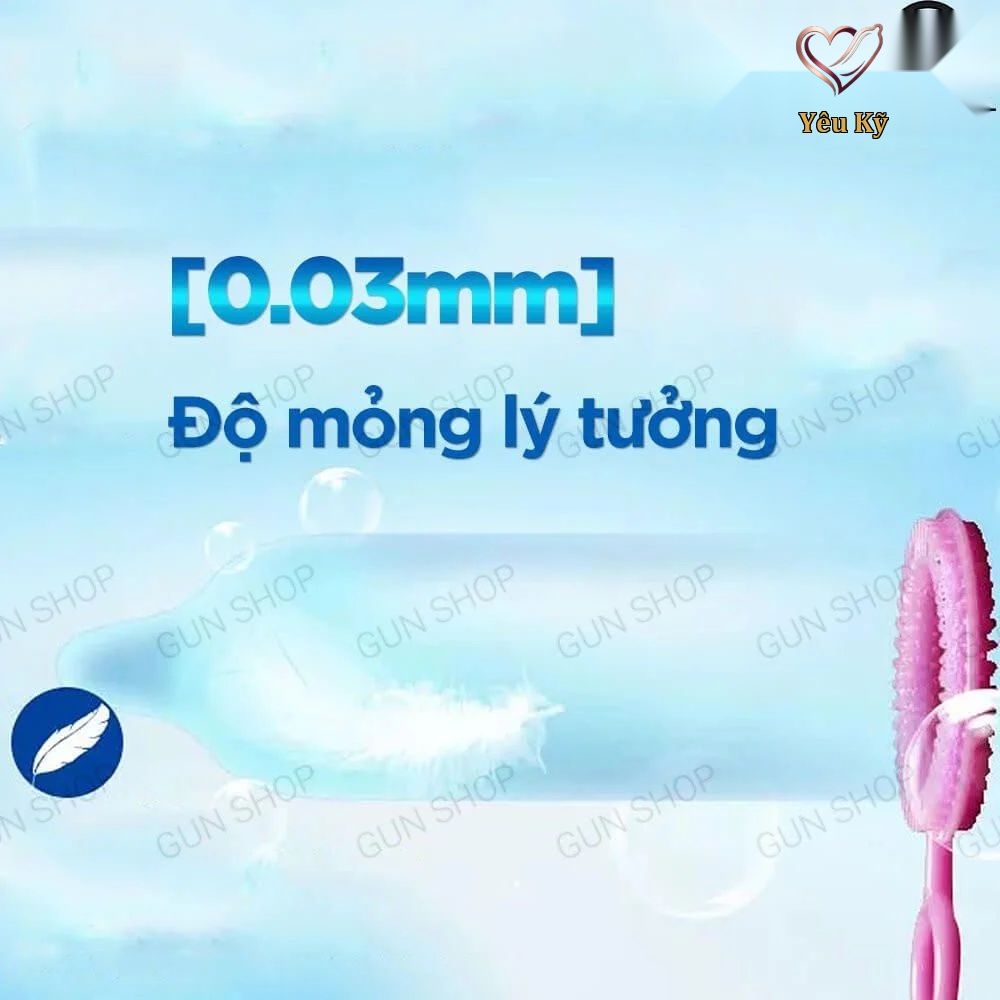 Bao cao su Gun Super Ultra Thin - Siêu mỏng 0.03mm - Hộp 10 cái - Ảnh 2