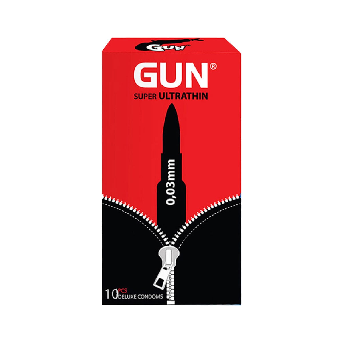 Bao cao su Gun Super Ultra Thin - Siêu mỏng 0.03mm - Hộp 10 cái