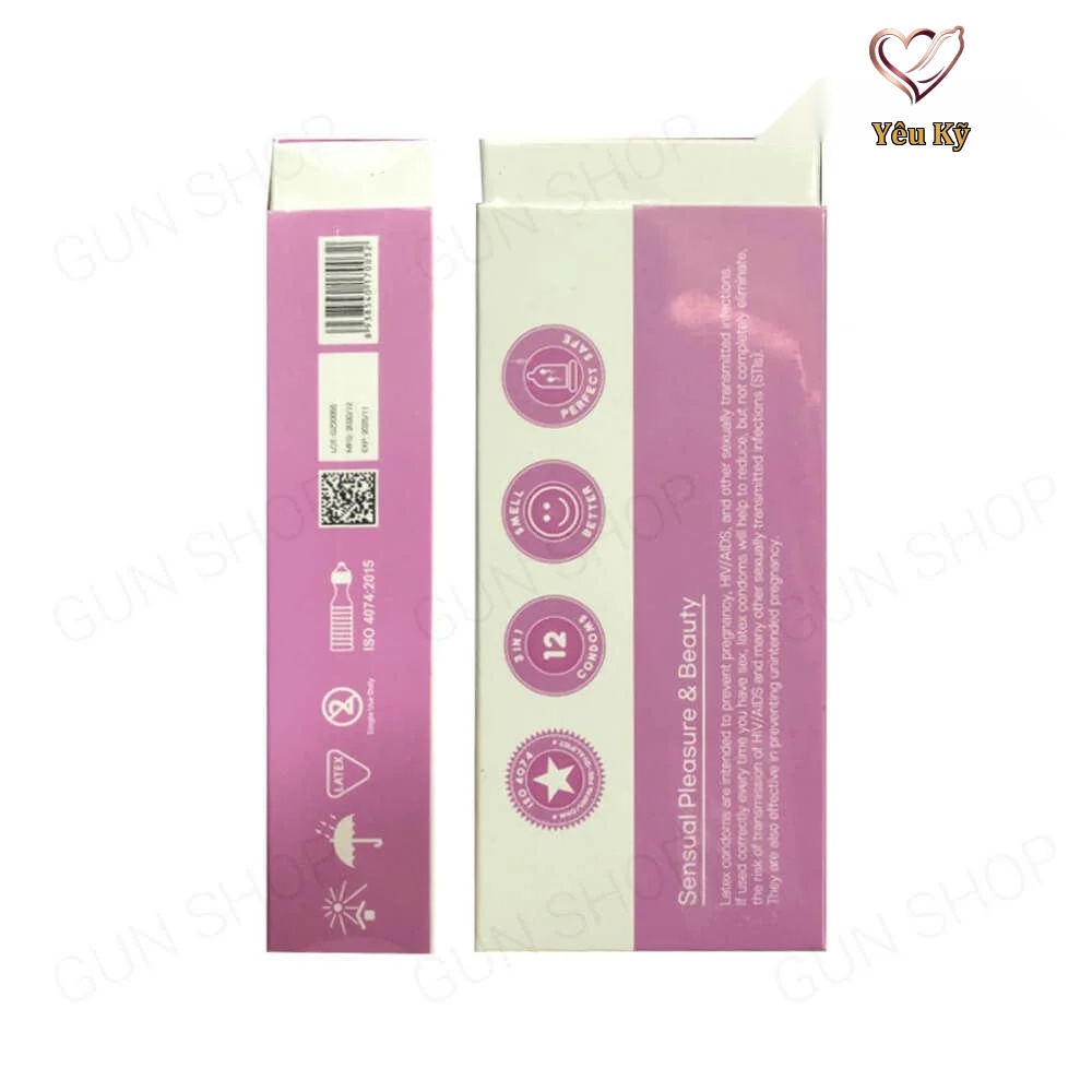 Bao cao su SO 3 in 1 - Siêu mỏng, gân và điểm nổi - Hộp 12 cái - Ảnh 3