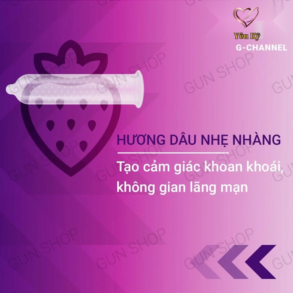 Bao cao su Human - Hương dâu, điểm nổi - Hộp 120 cái - Ảnh 5