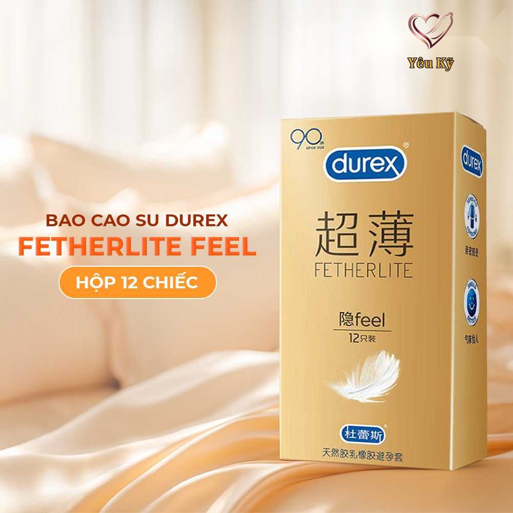 Bao cao su Durex Fetherlite Feel - Siêu mỏng, nhiều gel bôi trơn - Hộp 12 cái - Ảnh 2