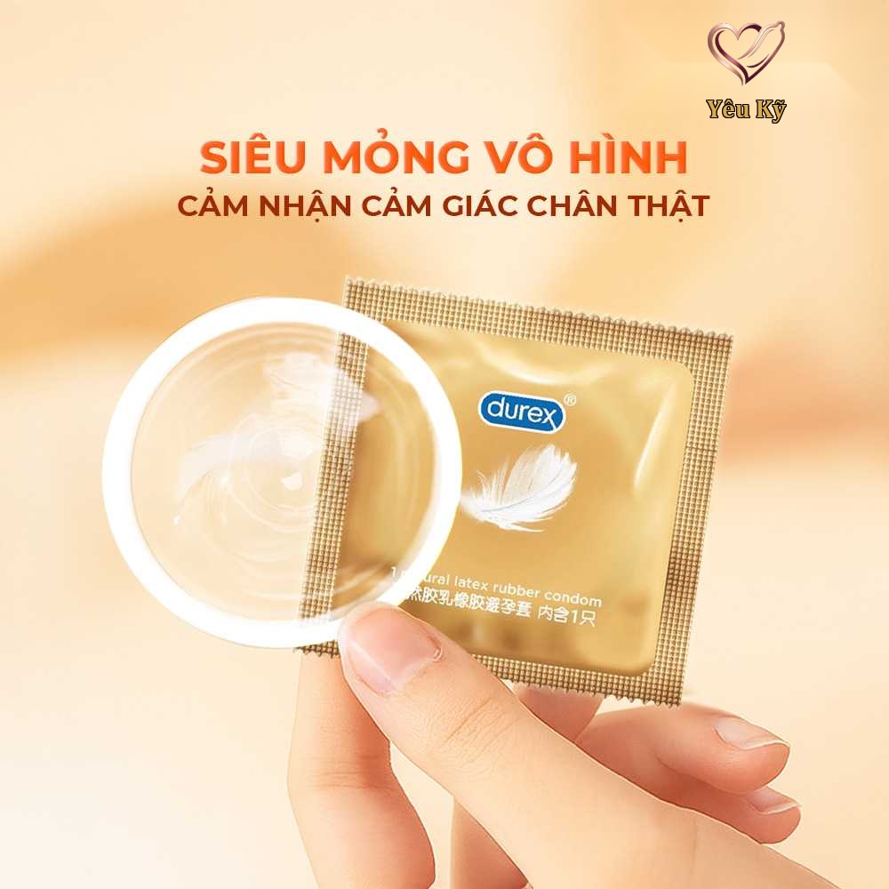 Bao cao su Durex Fetherlite Feel - Siêu mỏng, nhiều gel bôi trơn - Hộp 12 cái - Ảnh 4