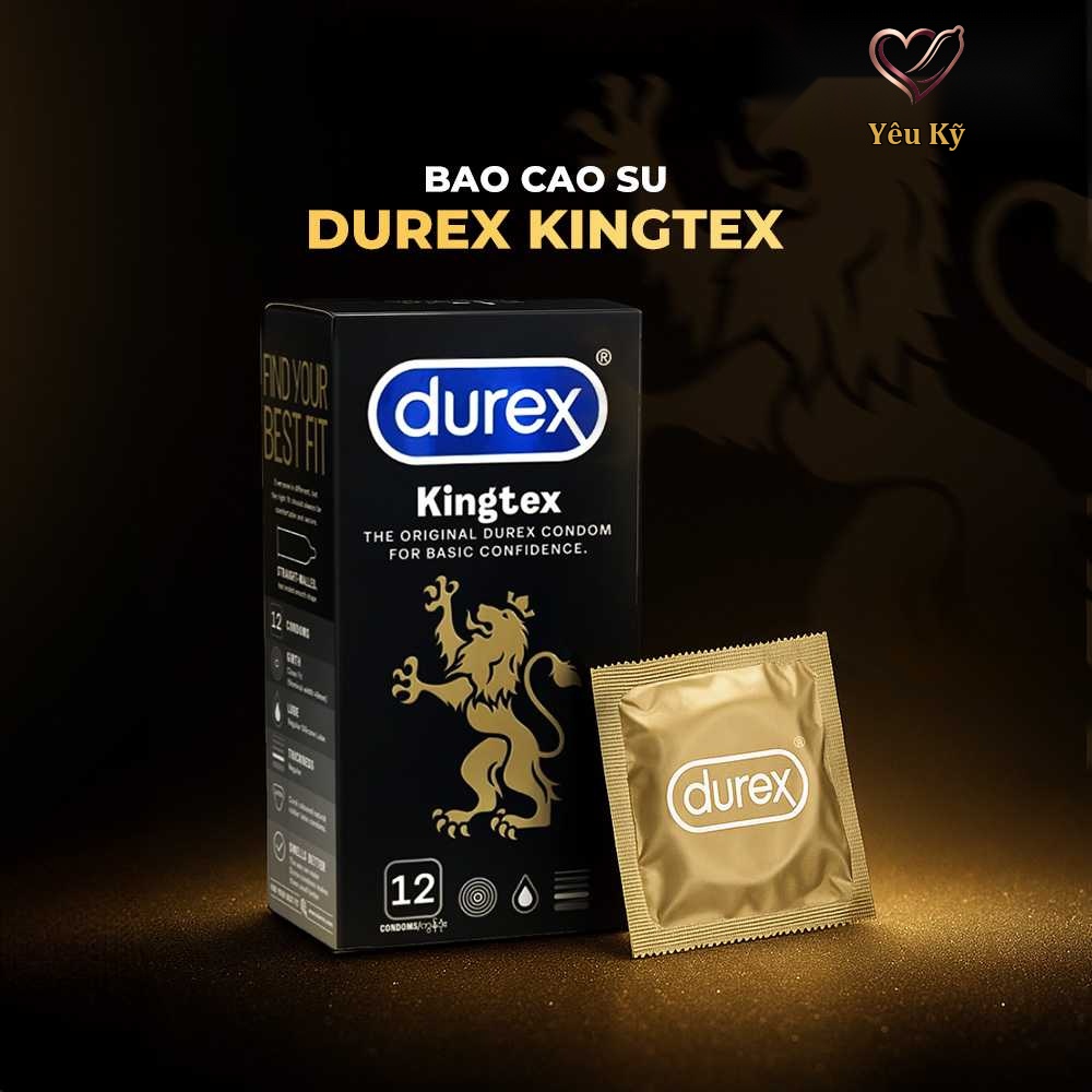 Bao cao su Durex Kingtex - Size nhỏ 49mm, ôm sát - Hộp 12 cái - Ảnh 2