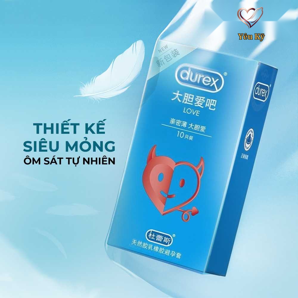Bao cao su Durex Love - Siêu mỏng, hương vani - Hộp 10 cái - Ảnh 3