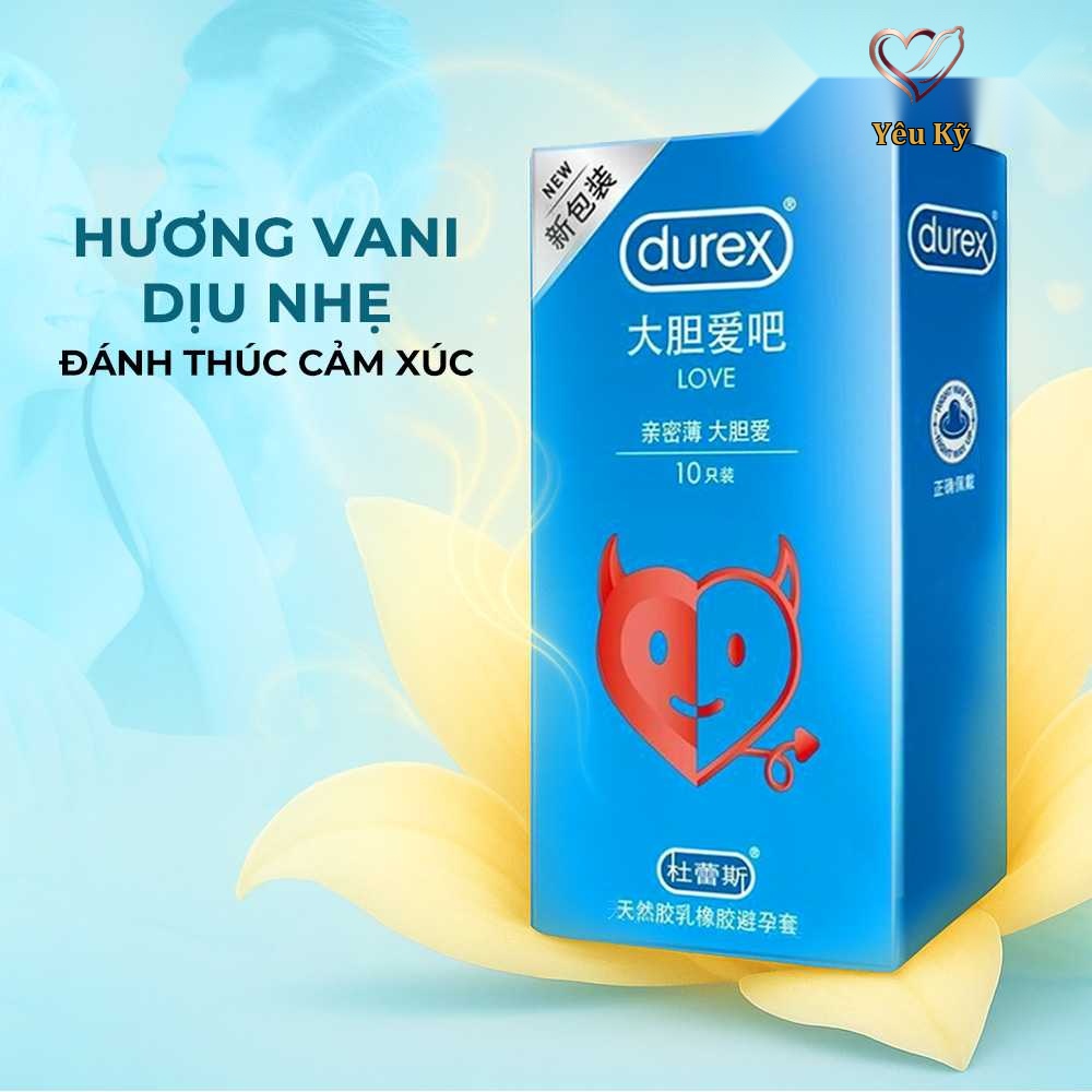 Bao cao su Durex Love - Siêu mỏng, hương vani - Hộp 10 cái - Ảnh 4
