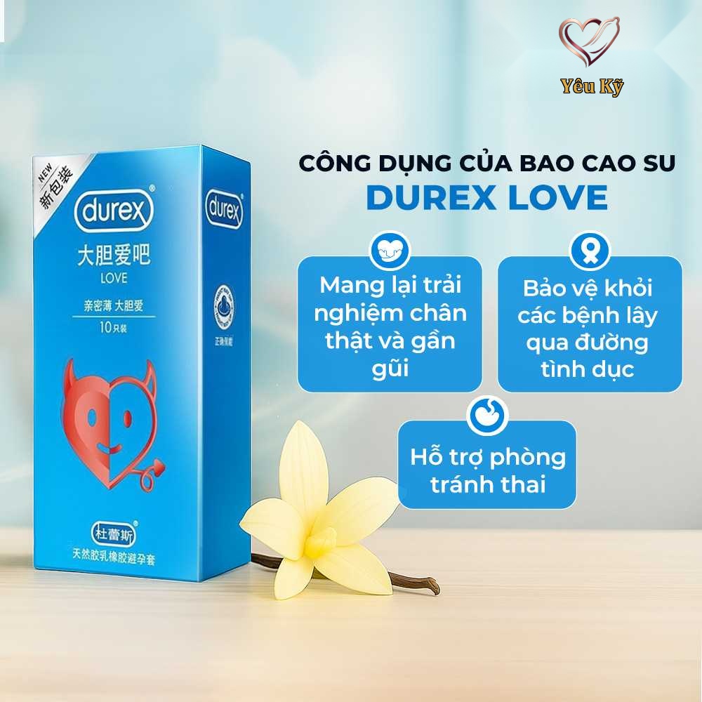 Bao cao su Durex Love - Siêu mỏng, hương vani - Hộp 10 cái - Ảnh 8